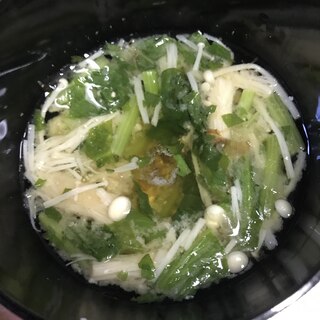 えのきと小松菜のお吸い物